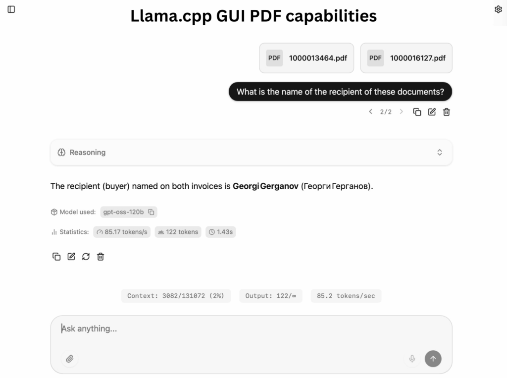 Llama.cpp GUI PDF Capabilities