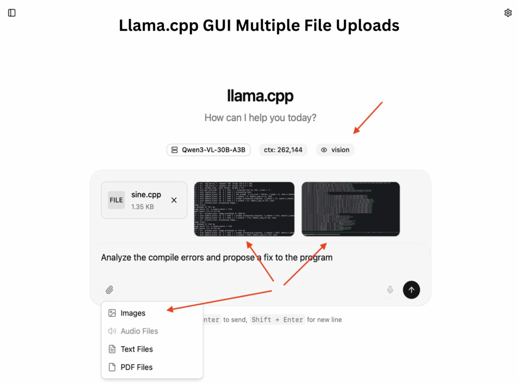 Llama.cpp Multiple File Uploads Feature